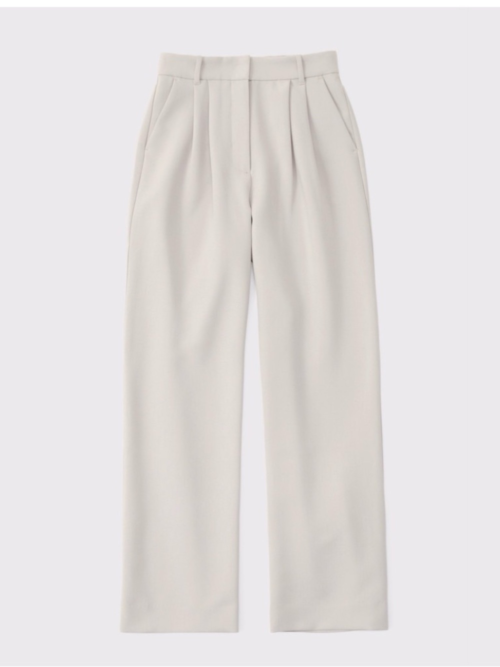 Abercrombie & Fitch Sloane Tailored Wide Leg Pants in Off White - Picture 2 of 5